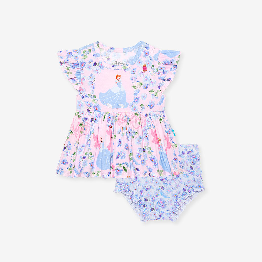 Disney Princess Cinderella Peplum Ruffled Bummie Set