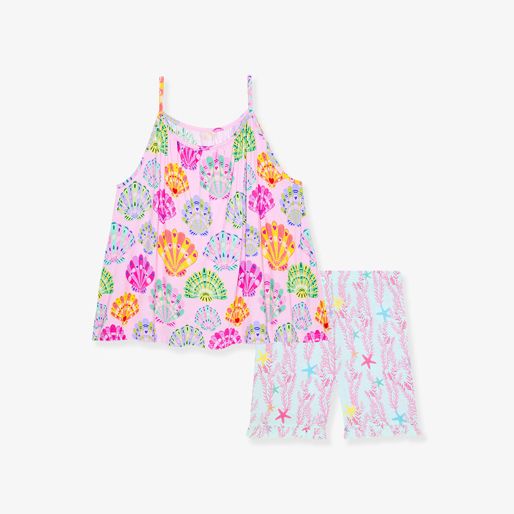 Catalina Top Ruffled Short Set