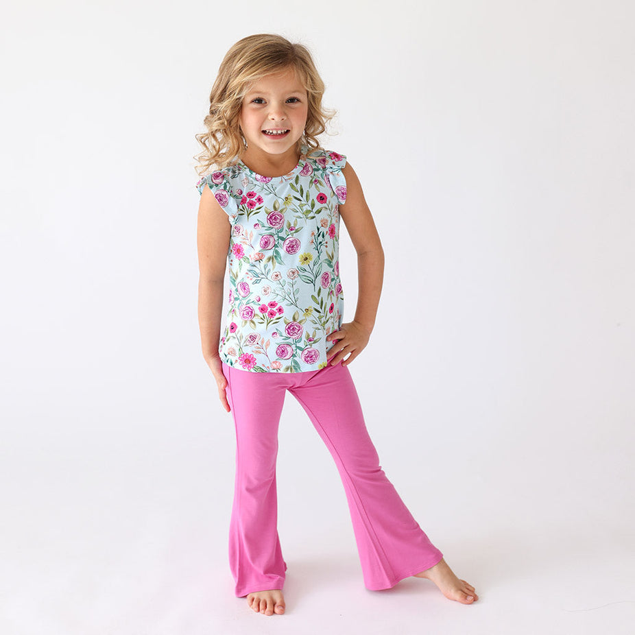 Tasha Ruffled Tee Bell Bottom Set