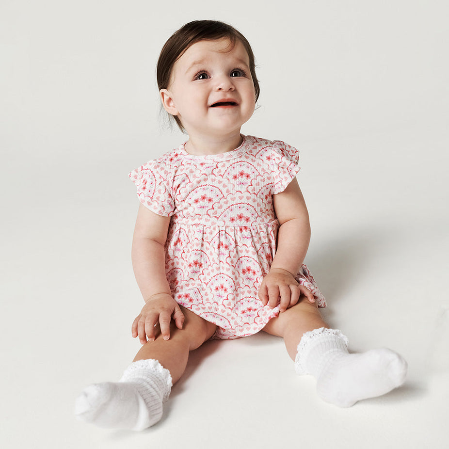 Janelle Pointelle Peplum Bummie Set