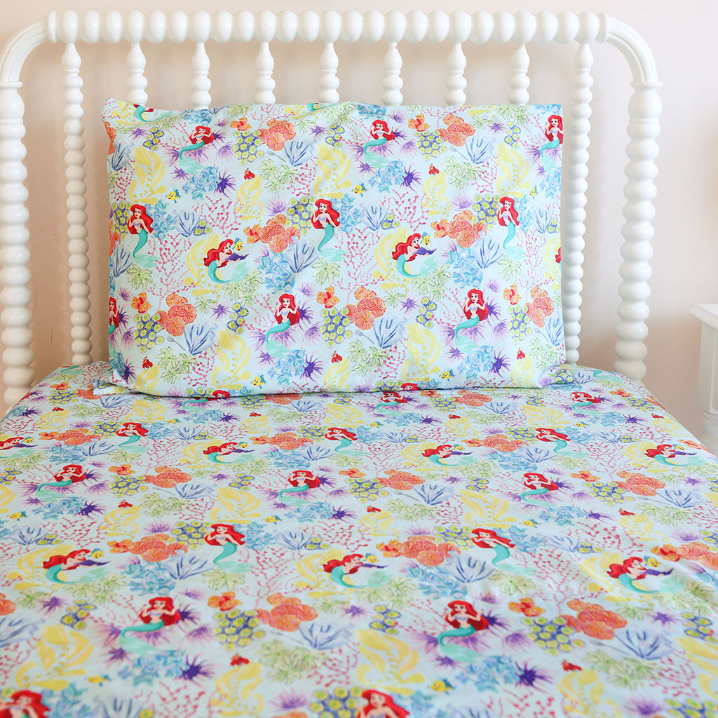 Disney Princess Ariel Sheet Pillow Cover Set