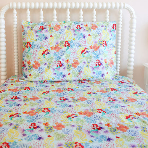 Disney Princess Ariel Sheet Pillow Cover Set