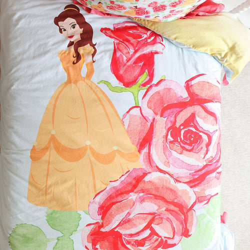 Disney Princess Belle Reversible Ruffled Duvet Cover