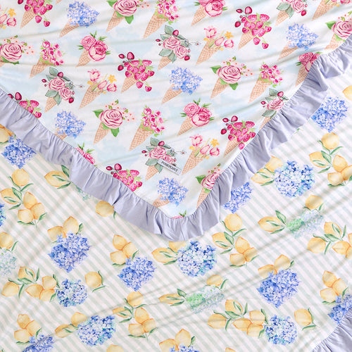 Isolde & Nicola Ruffled Luxe Patoo® Blanket