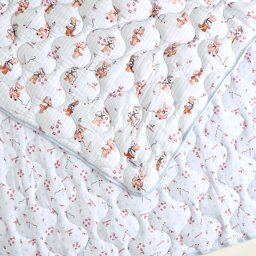 Captain Theo & Seagull Friends Reversible Quilted Patoo® Blanket