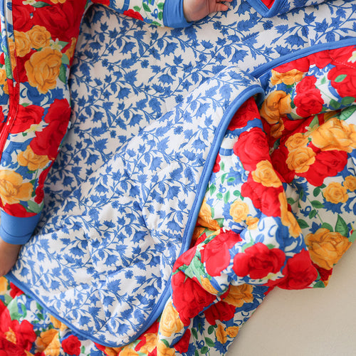 Valentina & Brigette Reversible Quilted Patoo® Blanket