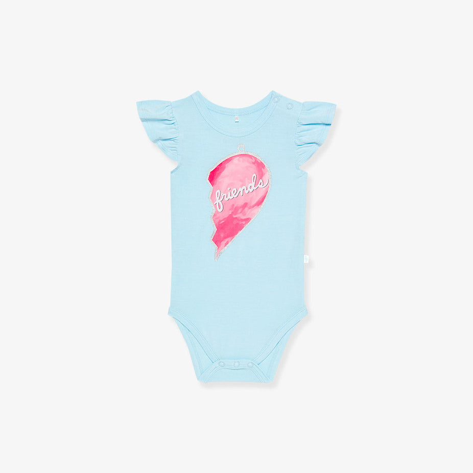 BFF Heart Friends Ruffled Bodysuit