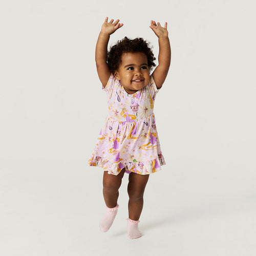Disney Princess Rapunzel Ruffled Twirl Bodysuit Dress