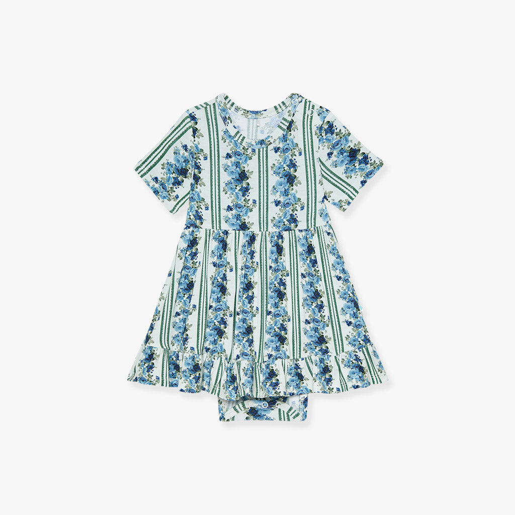 Tricia Ruffled Twirl Bodysuit Dress