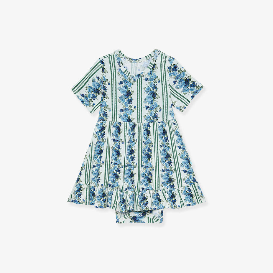 Tricia Ruffled Twirl Bodysuit Dress