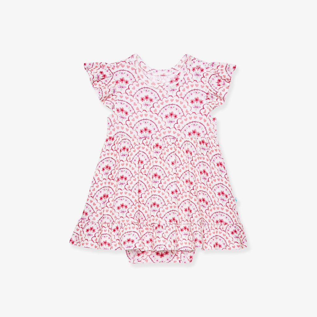 Janelle Pointelle Ruffled Bodysuit Dress