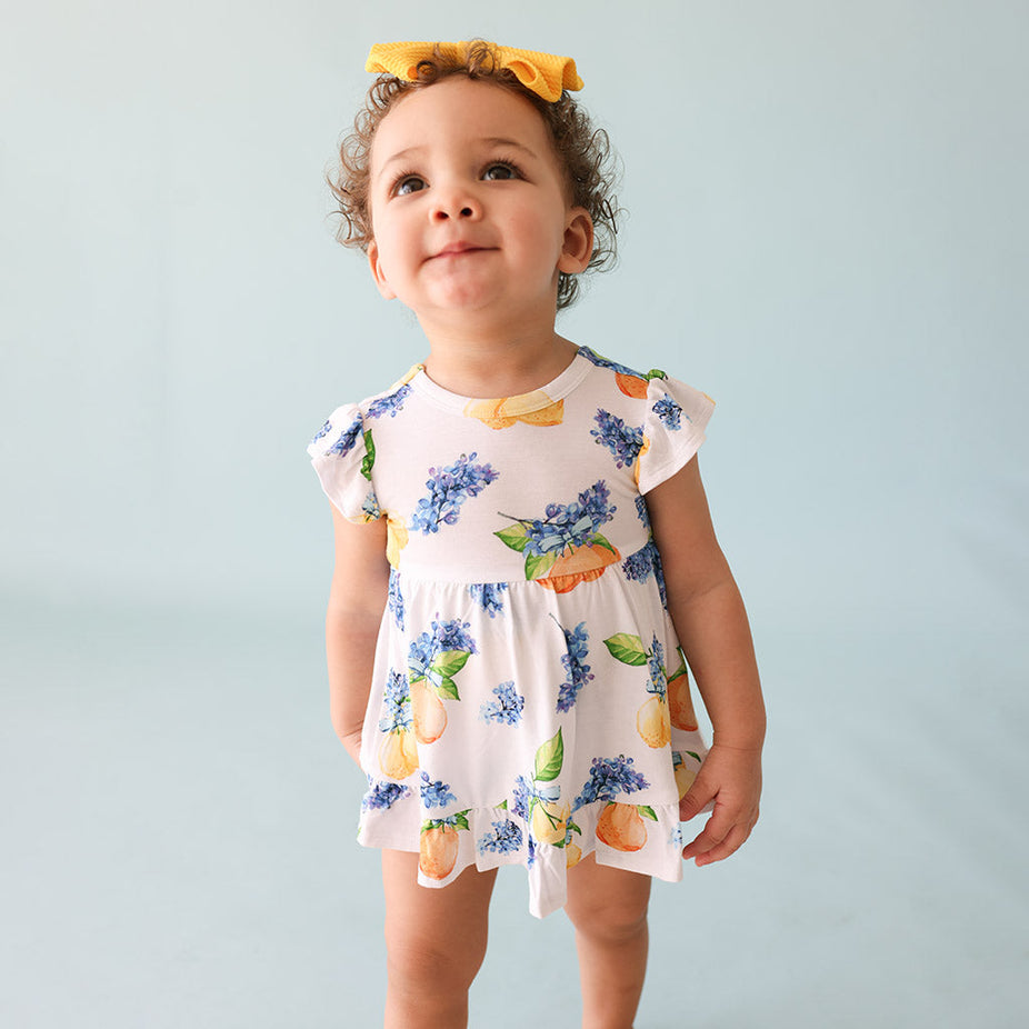 Sorrento Tie Back Ruffled Bodysuit Dress