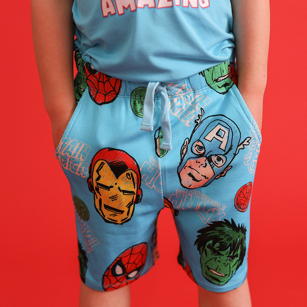 Marvel Heroes French Terry Shorts