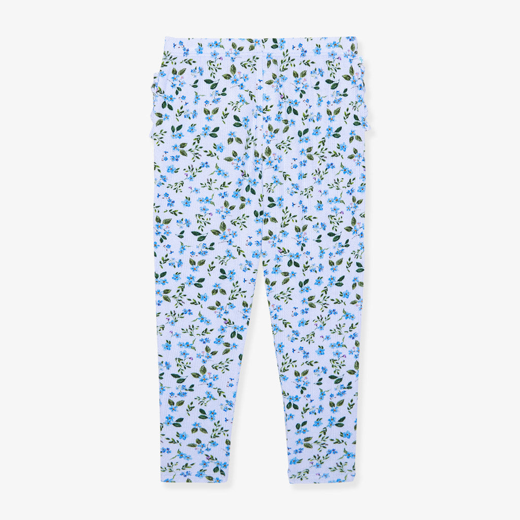 Bluebell Pointelle Ruffled Bum Leggings