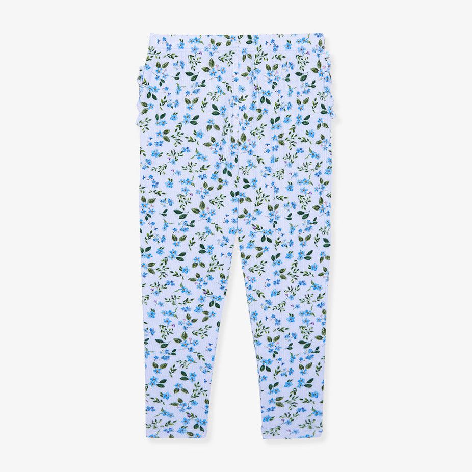 Bluebell Pointelle Ruffled Bum Leggings