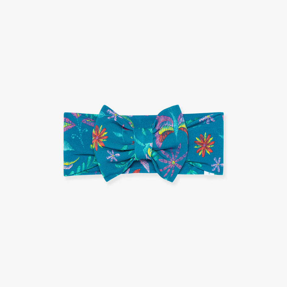 Svala Blue Luxe Bow Headwrap