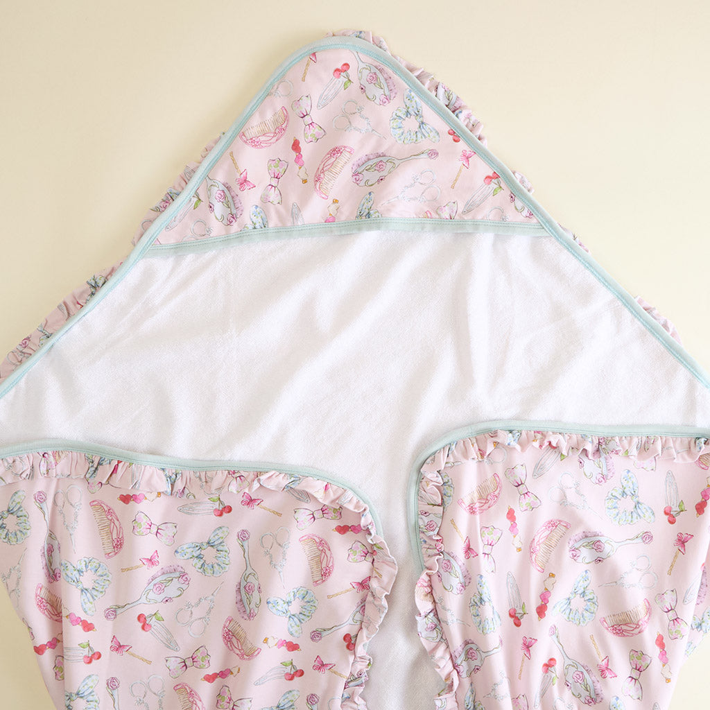 Carlita Ruffled Hooded Towel