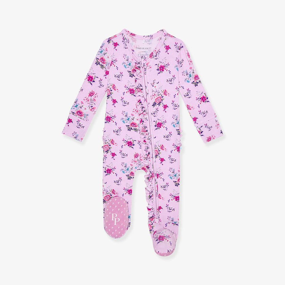 Bridget Footie Ruffled Zippered One Piece