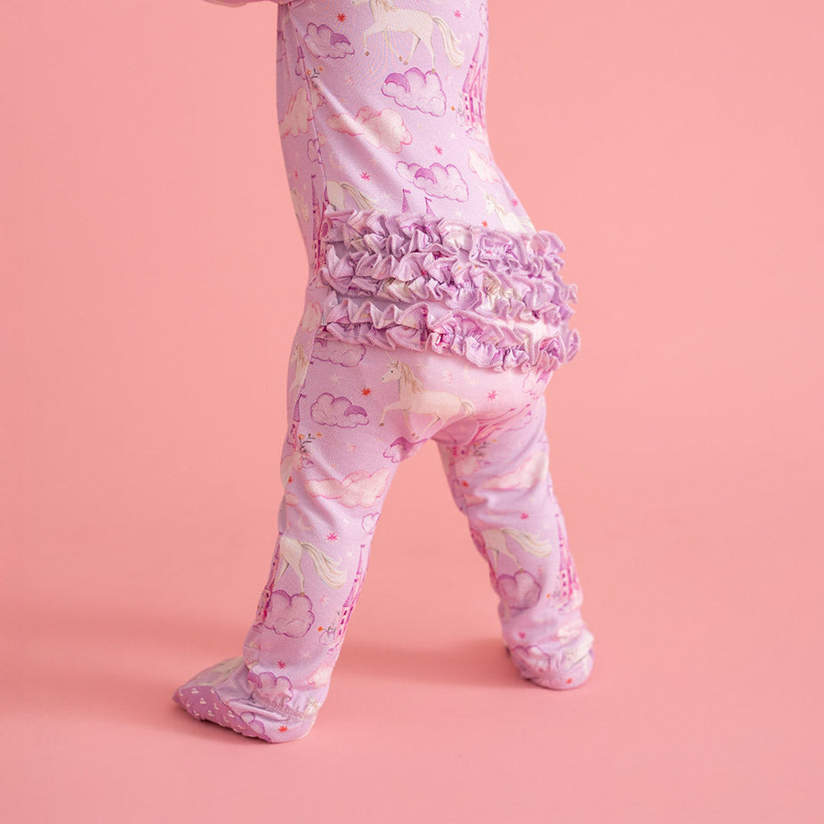 Lilith Footie Ruffled Zippered One Piece