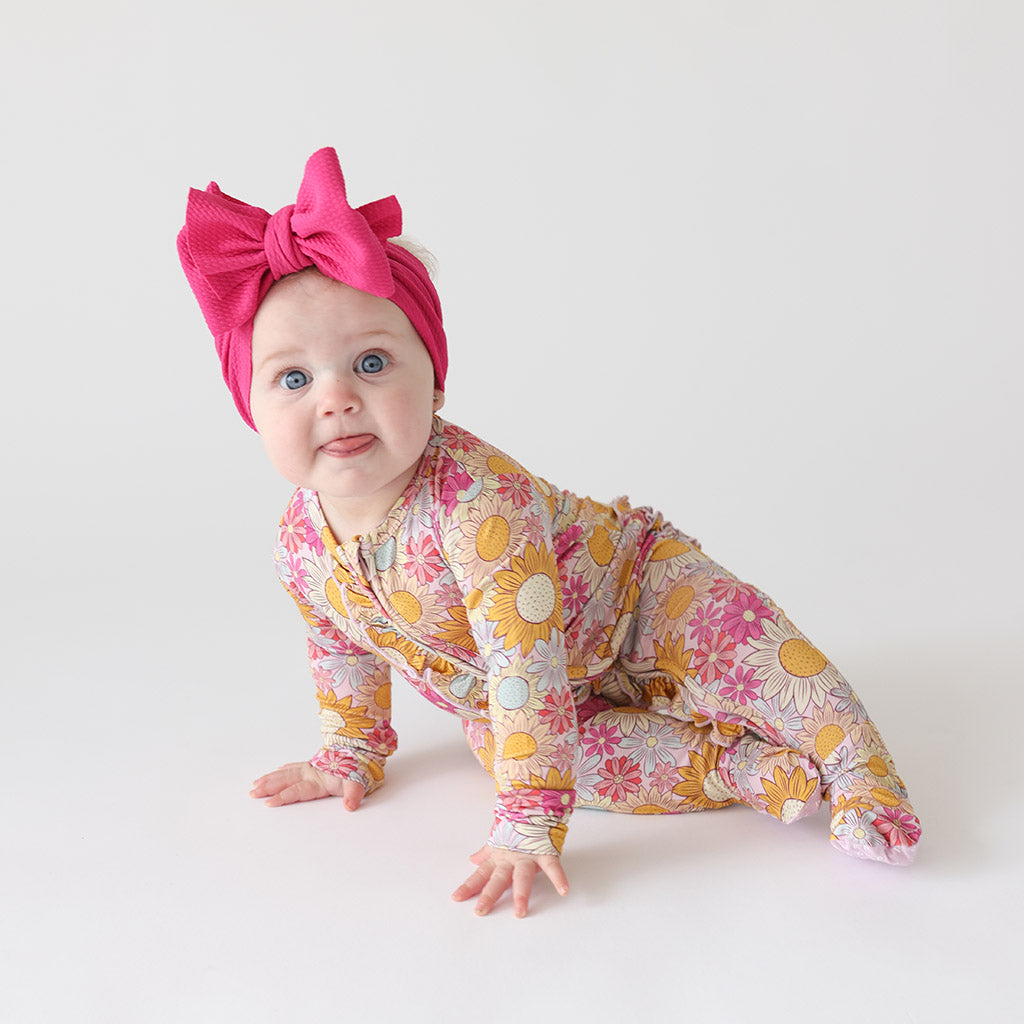 Rosalinda Footie Ruffled Zippered One Piece