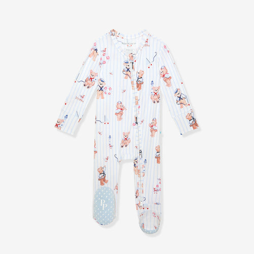 Captain Theo Footie Zippered One Piece