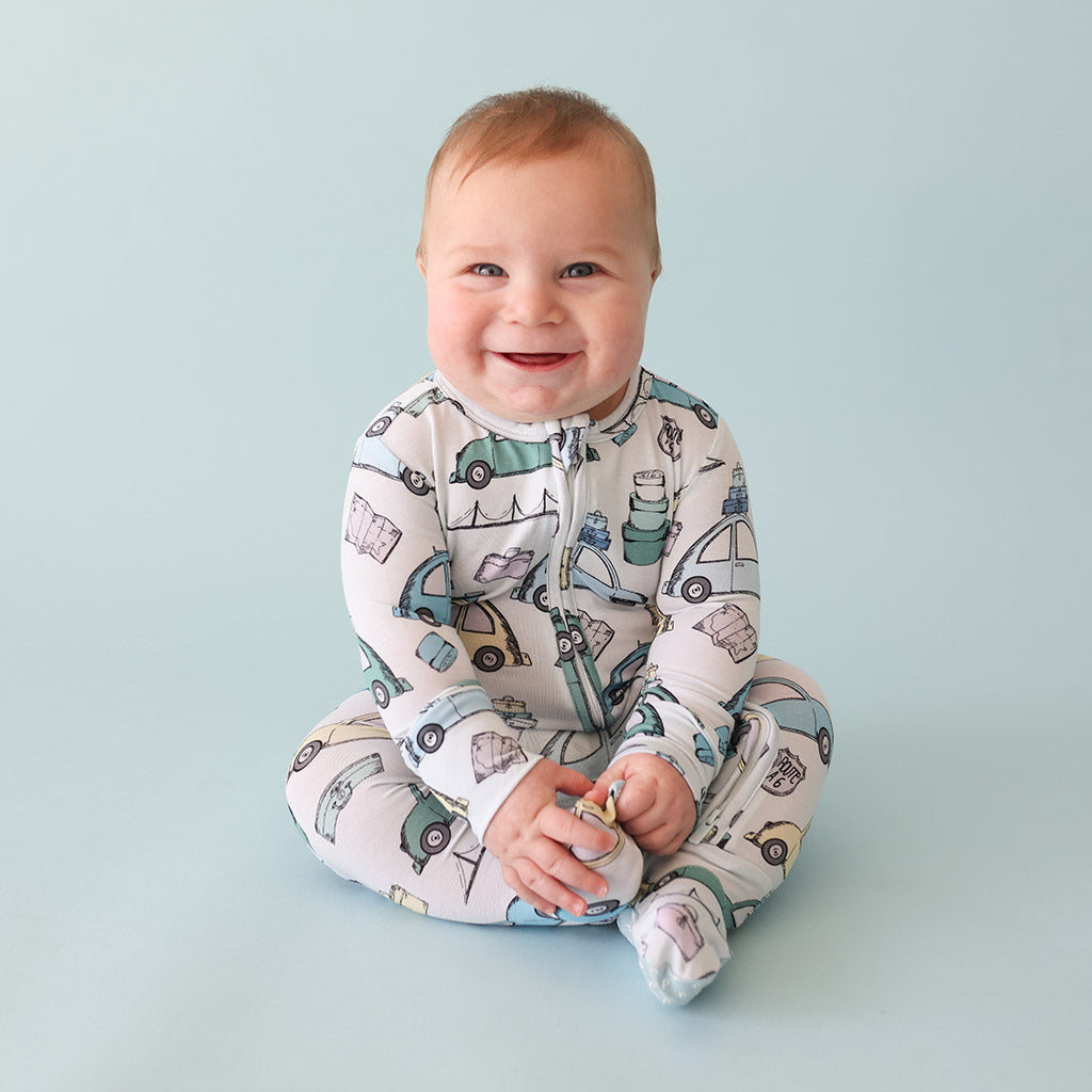 Travel Bug Footie Zippered One Piece