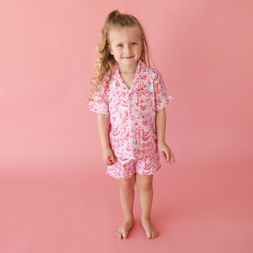Love Cake Flannelette Luxe Pajama Short Set