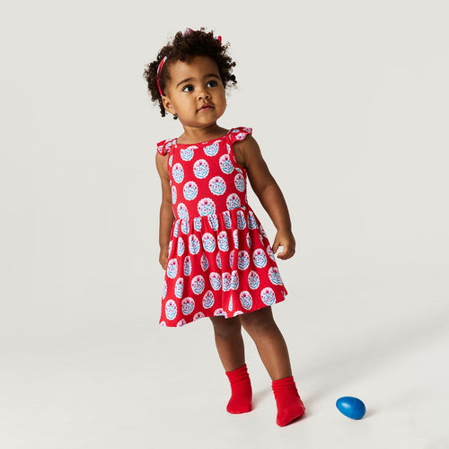 Cece Ruffled Picot Bodysuit Dress