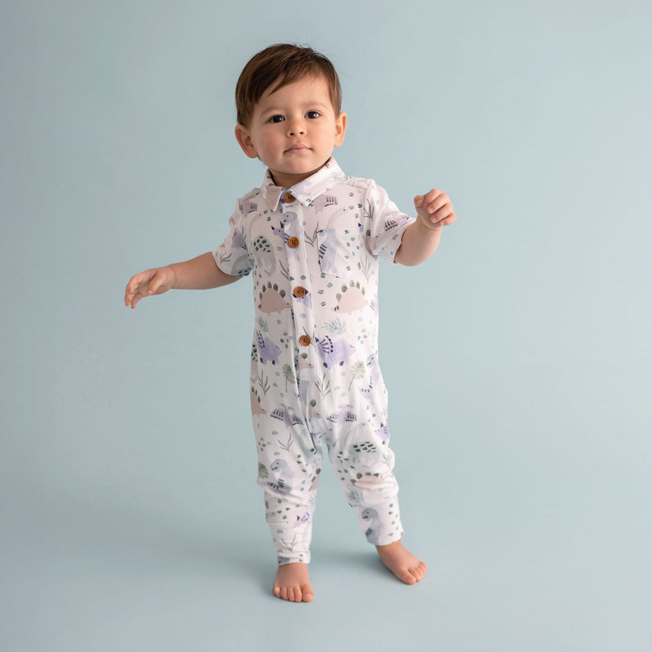 Milo Collared Henley Romper
