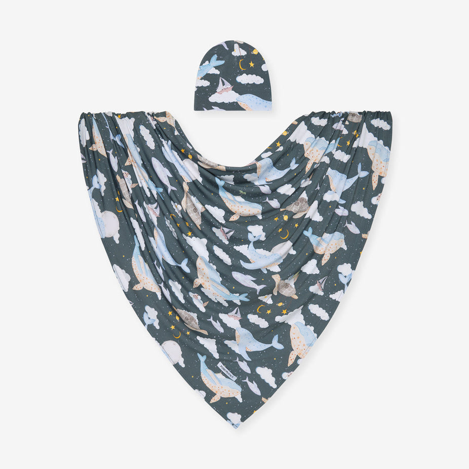 Caspian Swaddle Beanie Set