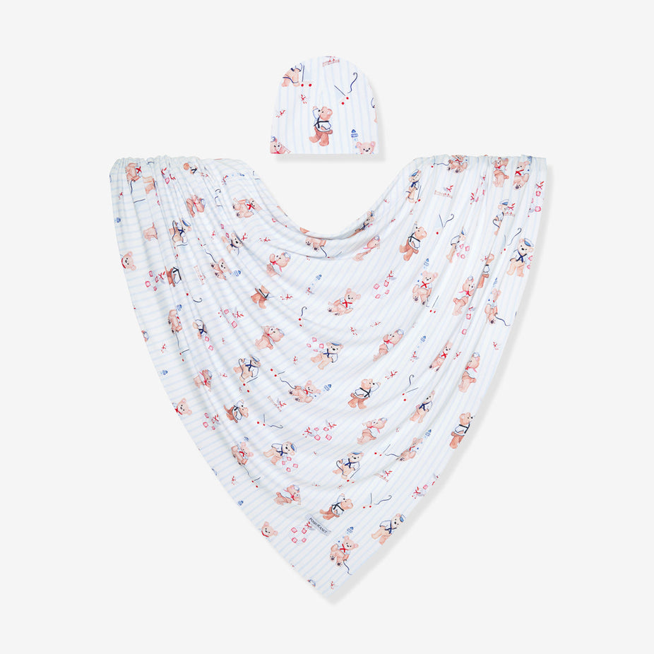 Captain Theo Swaddle Beanie Set