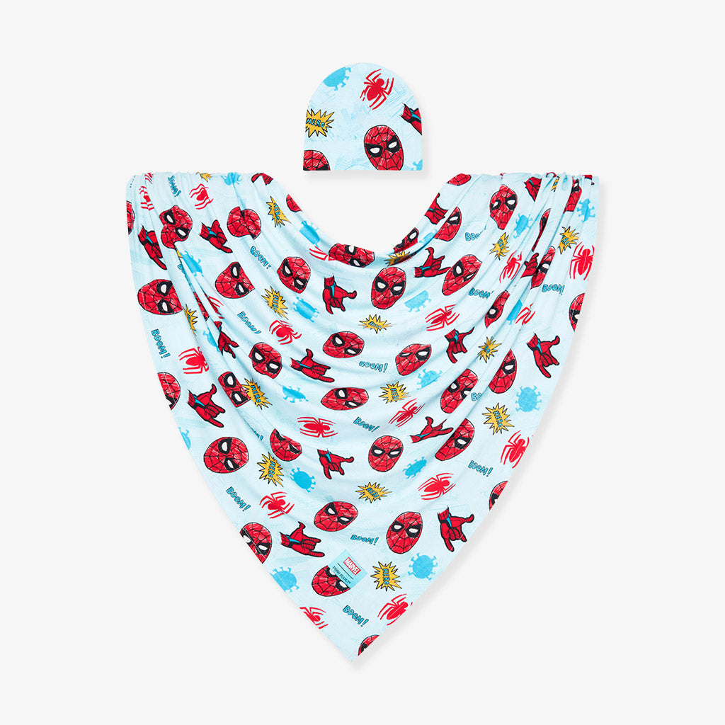 Marvel Friendly Neighborhood Spider-Man Swaddle Beanie Set