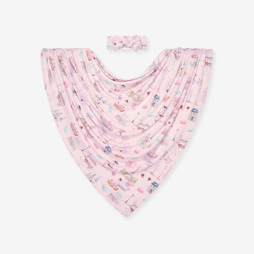Posh Paris Swaddle Headband Set