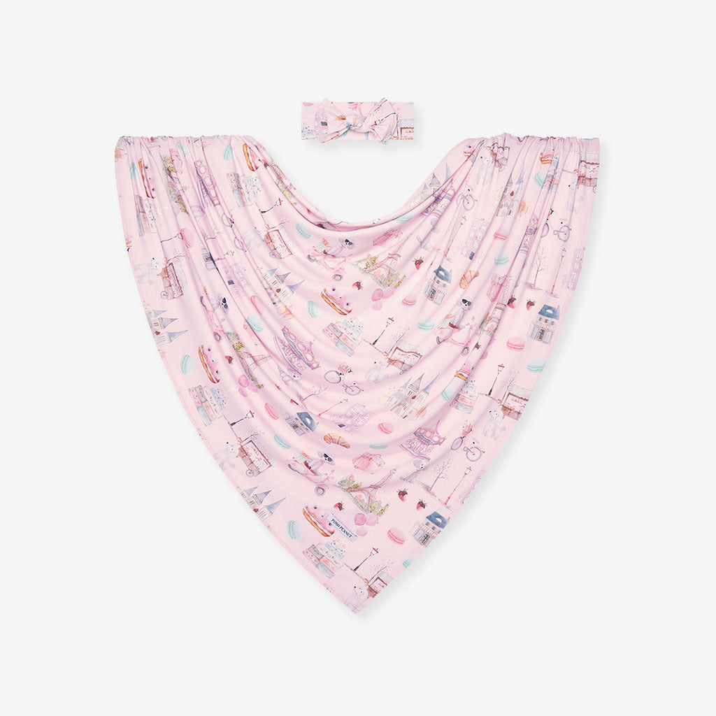 Posh Paris Swaddle Headband Set