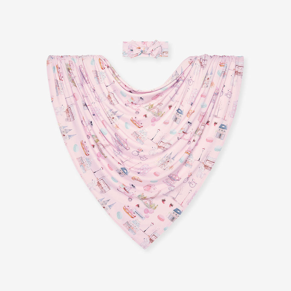 Posh Paris Swaddle Headband Set