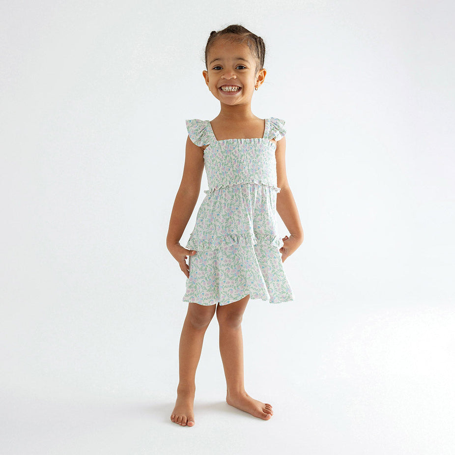 Prairie Floral Smocked Babydoll Dress