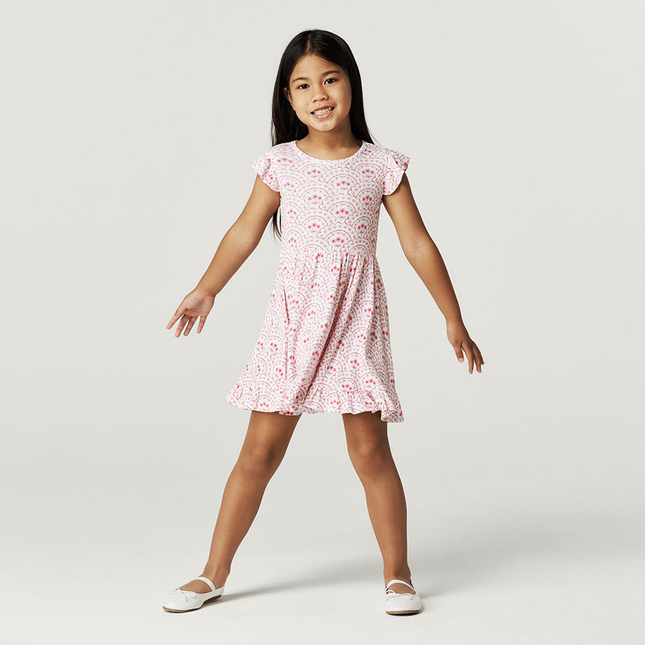 Janelle Pointelle Ruffled Twirl Dress