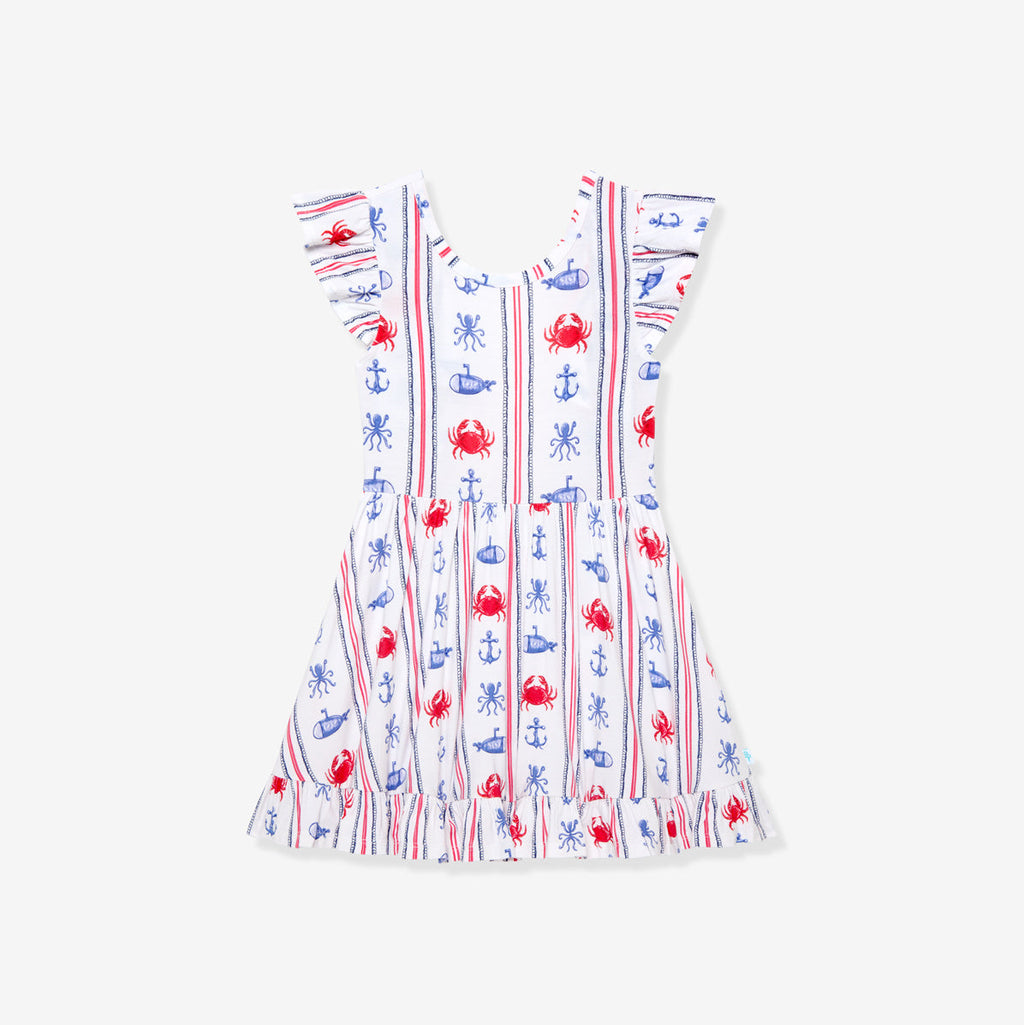 Connor Tie Back Ruffled Twirl Dress