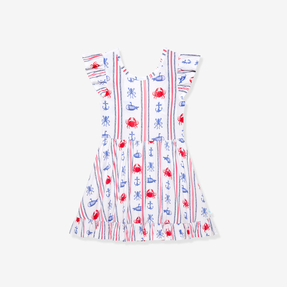 Connor Tie Back Ruffled Twirl Dress