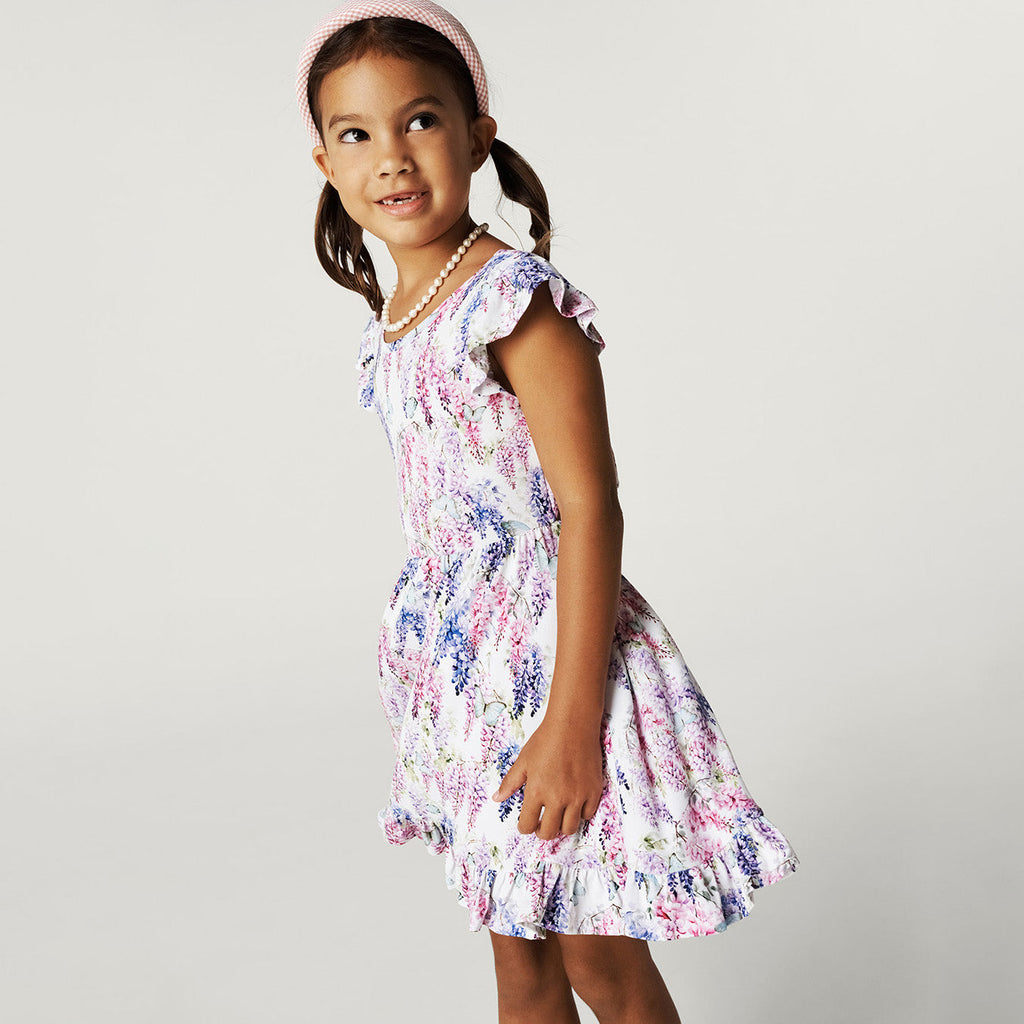 Laura Jane Tie Back Ruffled Twirl Dress