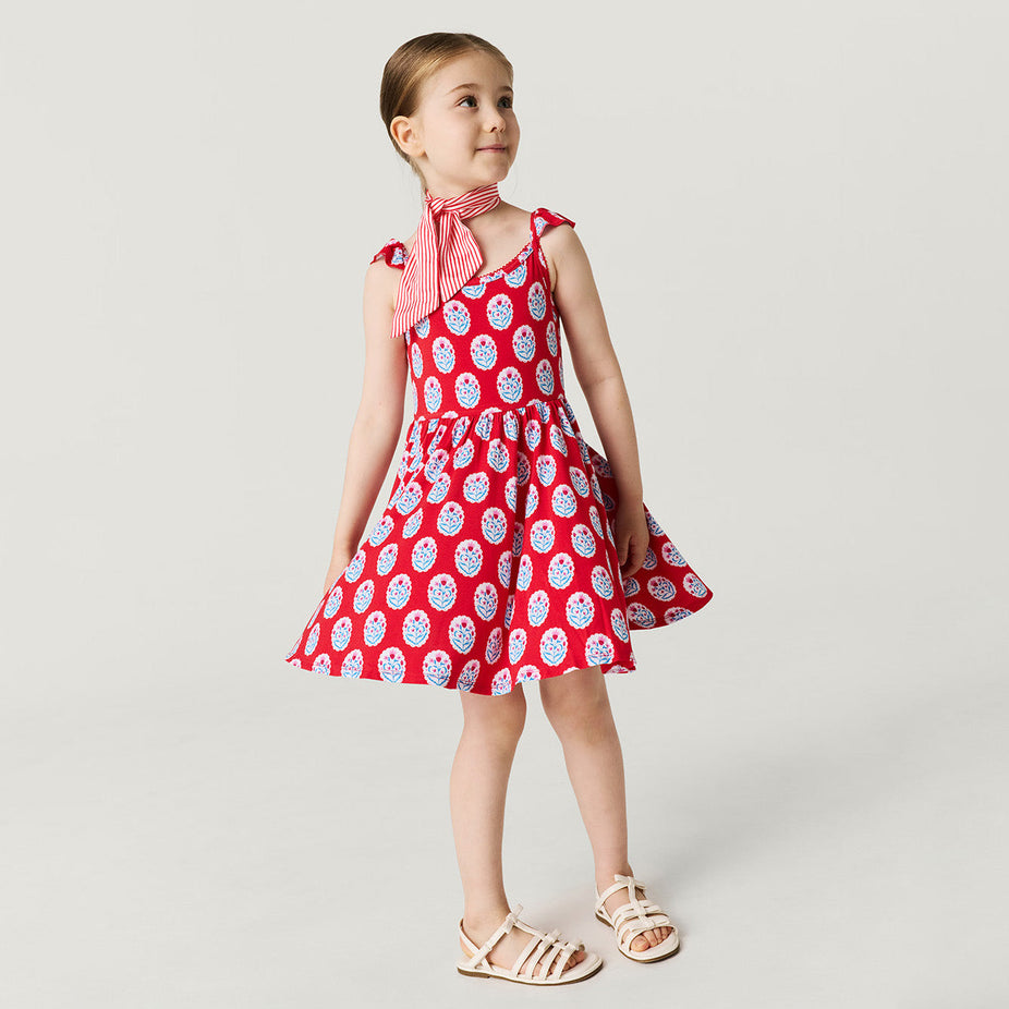 Cece Ruffled Picot Twirl Dress