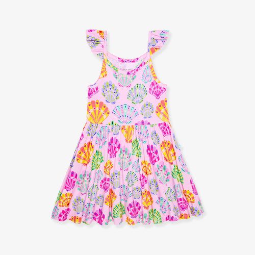 Catalina Ruffled Picot Twirl Dress