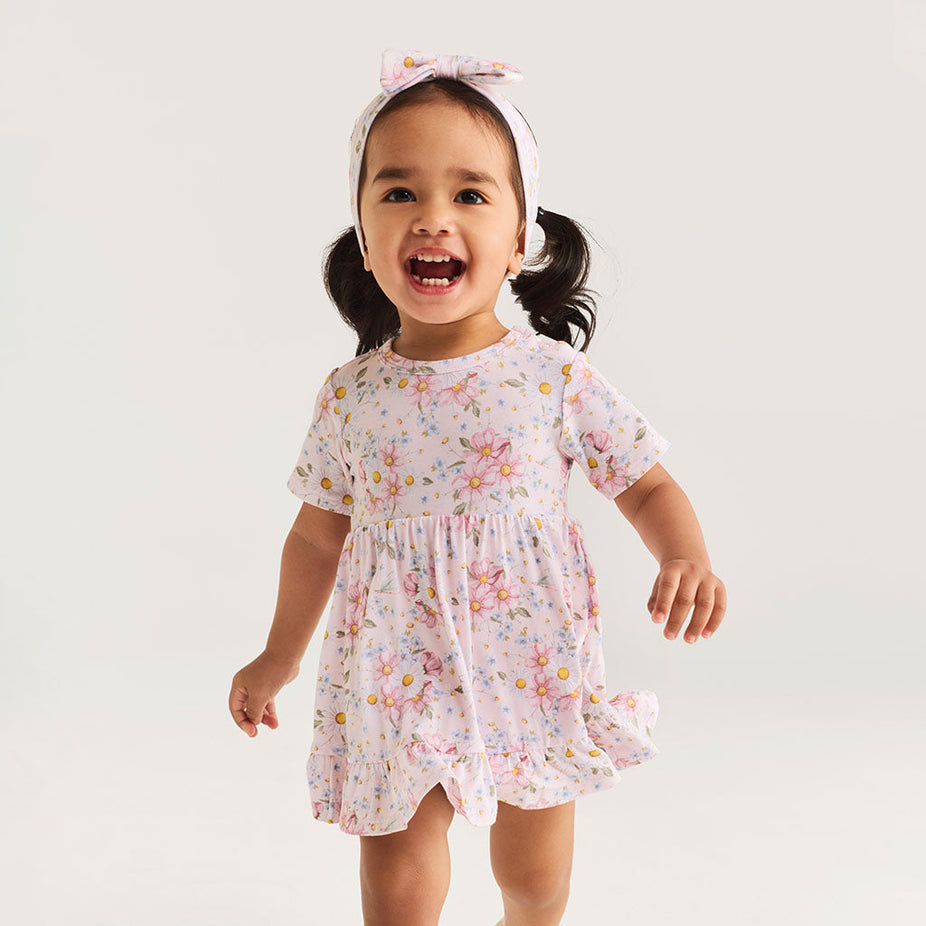 Jillian Ruffled Twirl Bodysuit Dress
