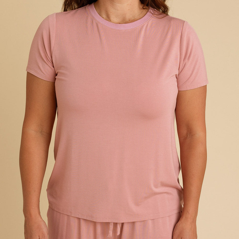 Dusty Rose Women's Crew Neck Tee