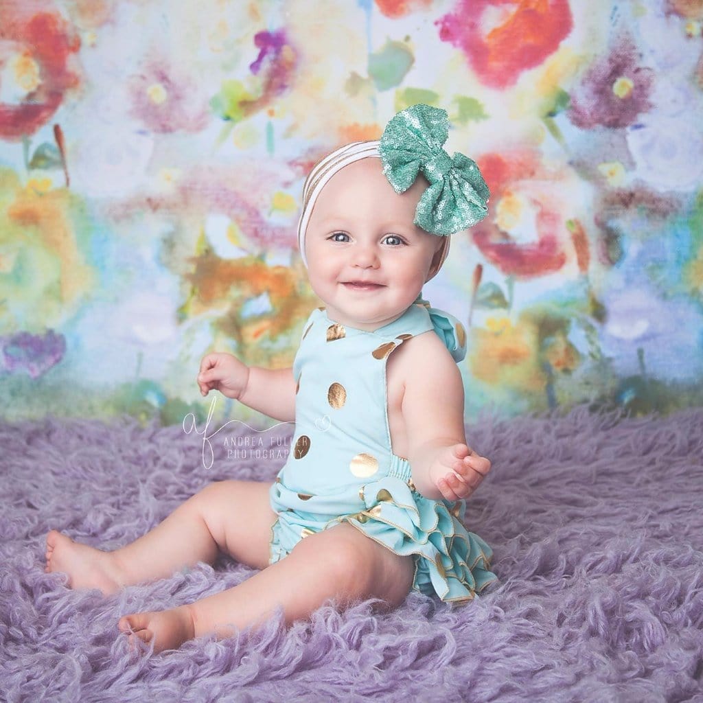 Mint and Gold Sequin Bow Headwrap