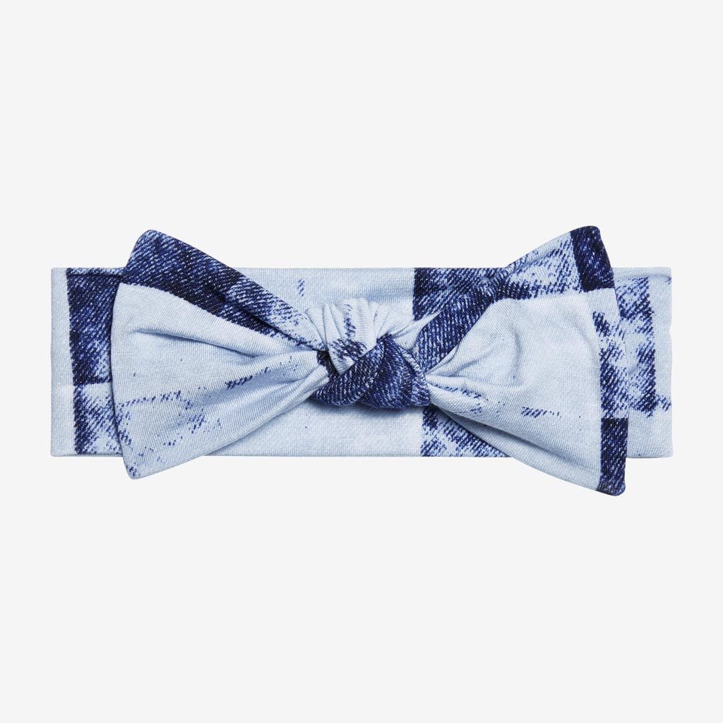 Denim Plaid Headwrap