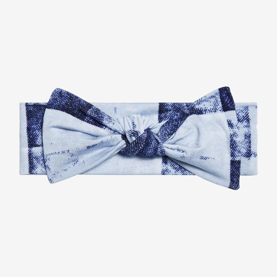 Denim Plaid Headwrap
