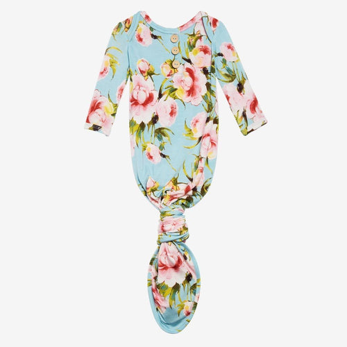 Carolina Floral Button Knotted Gown