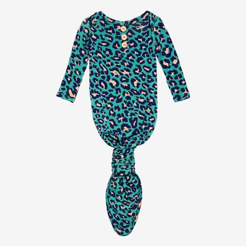 Lana Leopard Button Knotted Gown