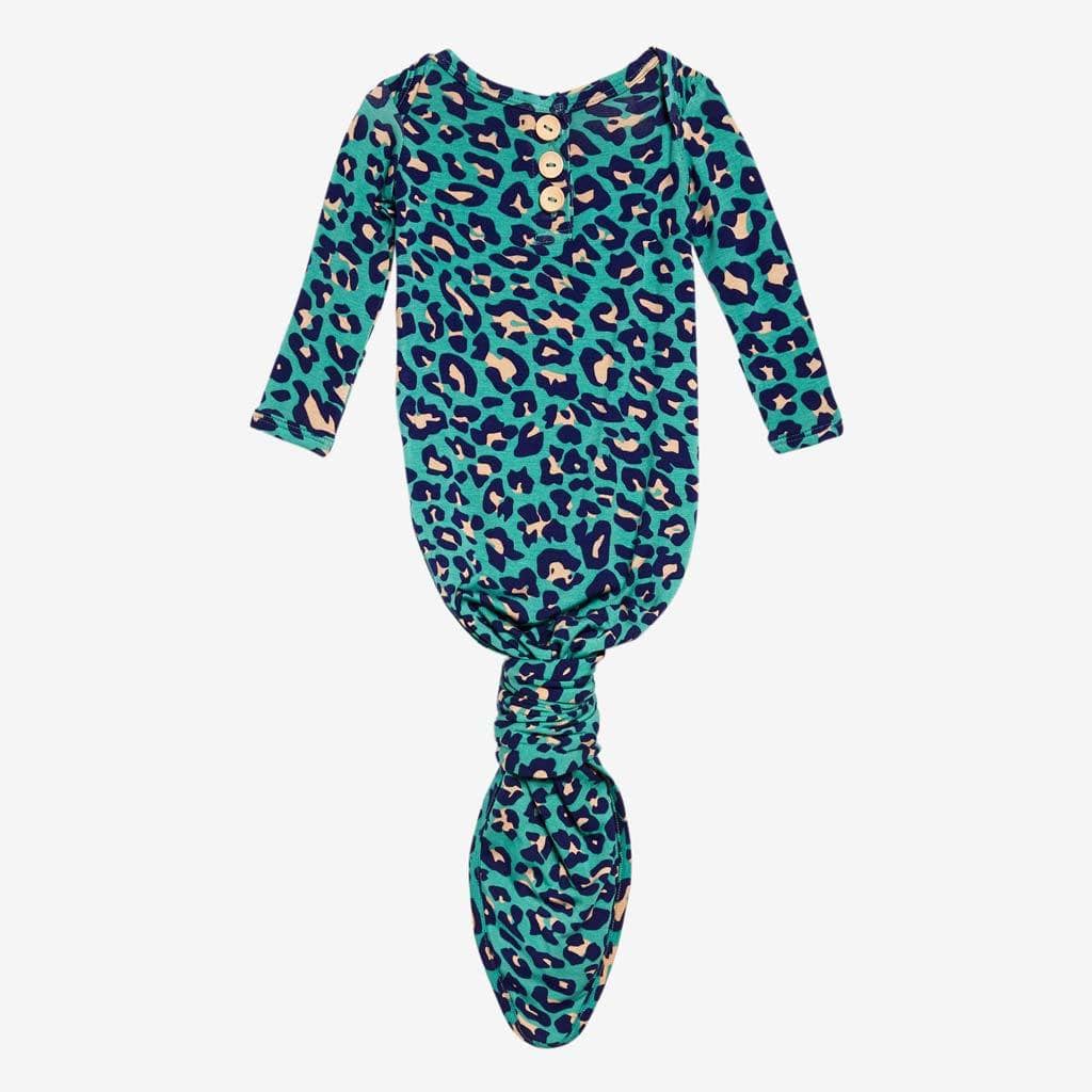 Lana Leopard Button Knotted Gown